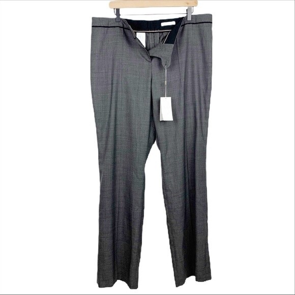 Hugo Boss Tulea Gray Trousers Plus Size 14 NEW Office Career Pants Straight Leg - Picture 3 of 11